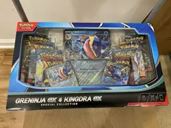 Pokemon TCG Greninja ex & Kingdra ex Special Collection Box 8 Packs NEW/Sealed - Image 1