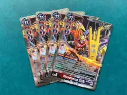 Shoutmon X5B BT10-015 Playset Xros Encounter Digimon Card Game x4 - Image 1