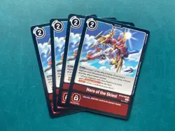 Hero of the Skies! BT10-095 Playset Xros Encounter Digimon Card Game x4 - Image 1