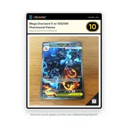 Mega Charizard X EX 125/094 Phantasmal Flames Pokemon Brazil Pack Fresh Card NM+ - Image 1