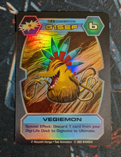 Digimon D-Tector Card Game Vegiemon DT-47 Holofoil 2002 Bandai - Image 1