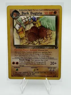 Pokemon Dark Dugtrio 50 HP Rare Card Team Rocket 23/82 Regular English Unlimited - Image 1