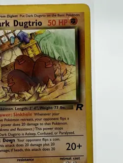 Pokemon Dark Dugtrio 50 HP Rare Card Team Rocket 23/82 Regular English Unlimited - Image 3
