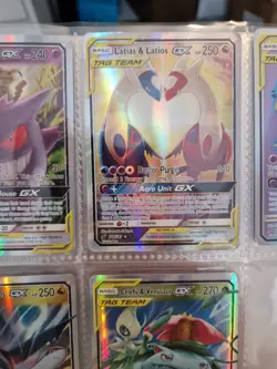 Pokemon TAG TEAM GX Card Bundle (5) - Gengar Latias Celebi - PRXY Fan Display - Image 3