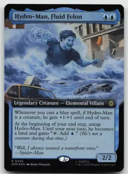 Hydro-Man, Fluid Felon (Extended Art) R Foil Marvel's Spider-Man 250 NM - Image 1