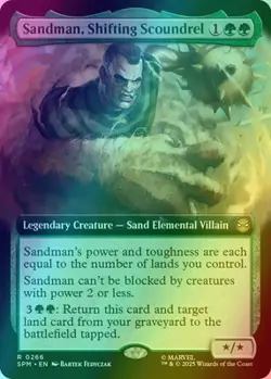 MTG - Sandman, Shifting Scoundrel - Extended - SPM 266 - FOIL - NM - Image 1
