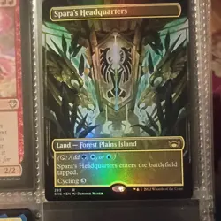 Spara's Headquarters No Border Foil Land Rare Black Green Blue - Image 1