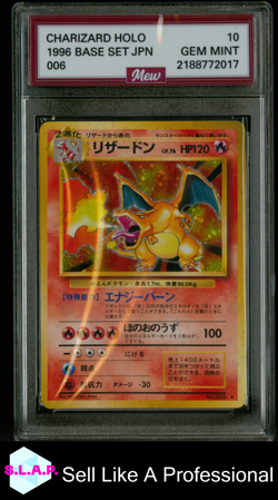 CHARIZARD POKEMON 006 1996 BASE SET JAPANESE HOLO - Image 1
