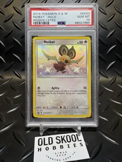 Pokemon TCG Hidden Fates ~ Noibat #SV43 Shiny Holo Rare ~ PSA 10 GEM MINT - Image 1