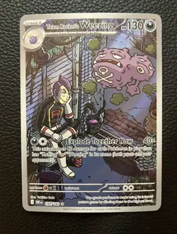 Pokemon TCG Destined Rivals Team Rocket’s Weezing #199/182 Illustration Rare NM - Image 1