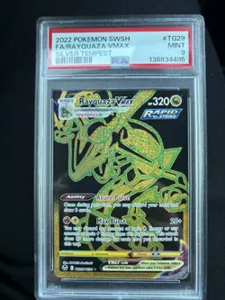Pokemon Rayquaza VMAX Secret Rare Silver Tempest TG29/TG30 Trainer Gallery PSA 9 - Image 1