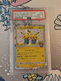Pikachu Pretend Comedian PSA 10 - 2019 Pokemon Center Osaka DX Opening 407/SM-P - Image 1