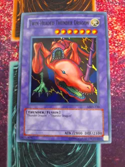 Yu-Gi-Oh! Twin-Headed Thunder Dragon MRD-120 Super Rare Unlimited Near Mint - Image 1