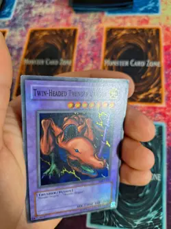 Yu-Gi-Oh! Twin-Headed Thunder Dragon MRD-120 Super Rare OG Unlimited MP - Image 3
