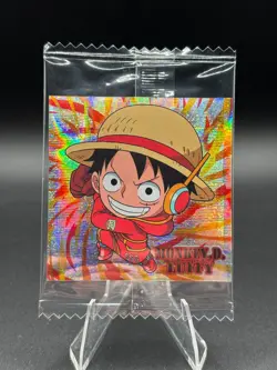 Monkey D. Luffy SW12-02 GR One Piece Wafer Sticker Japanese - Image 1