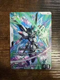 Gundam Card Game Freedom Gundam GD03-070 LR+ Alternate Art - Image 1