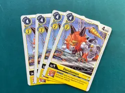 Dorulumon BT10-034 Playset Xros Encounter Digimon Card Game x4 - Image 1