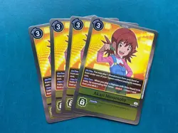 Akari Hinomoto BT10-089 Playset Xros Encounter Digimon Card Game x4 - Image 1