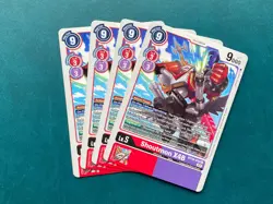 Shoutmon X4B BT10-012 Playset Xros Encounter Digimon Card Game x4 - Image 1