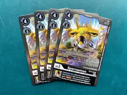 Sparrowmon BT10-060 Playset Xros Encounter Digimon Card Game x4 - Image 1