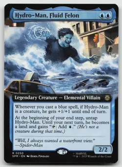 Hydro-Man, Fluid Felon (Extended Art) R Normal Marvel's Spider-Man 250 NM - Image 1