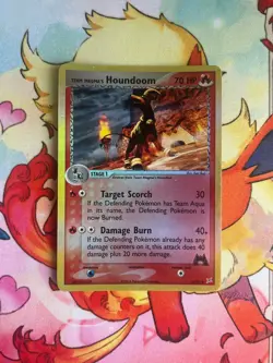 Team Magma's Houndoom 34/95 Team Magma vs Team Aqua Pokemon Reverse Holo LP Card - Image 1
