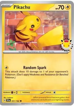 Pikachu 051/162 - Cosmos Holo - Pokemon Day 2026 Stamped Promo - Pokemon TCG - Image 1