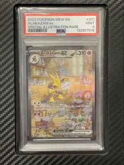 2023 PSA 9 Alakazam ex #201 Special Illustration Rare Pokemon TCG SV Mew 151 En - Image 1