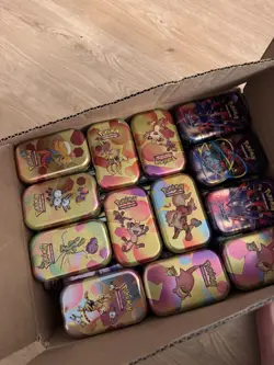 Pokemon 151, BBWF and prismatic Mini Tins Empty Lot of 48 w contents. No Packs. - Image 2
