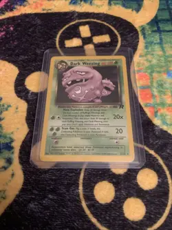 Pokemon TCG Dark Weezing Team Rocket 31/82 Unlimited Non Holo Rare LP - Image 1