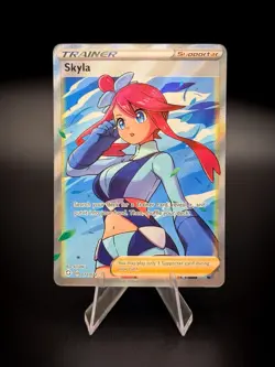 Skyla Ultra Rare Full Art 072/072 Pokemon Sword & Shield Shining Fates Holo - Image 1