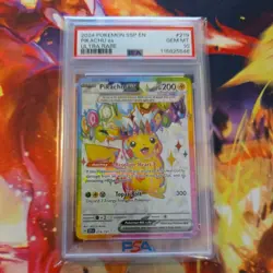 Pikachu ex 219/191 Ultra Rare - PSA 10 - Surging Sparks - Pokemon TCG 2024 - Image 1