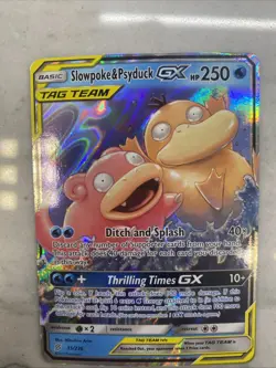 Pokemon Sun and Moon Unified Minds Slowpoke Psyduck GX Tag Team 35/236 - Image 1