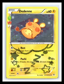 💥 Dedenne RC10/RC32 - XY Generations Legendary Collection Pokemon Holo Card - - Image 1
