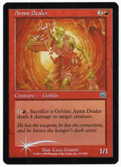 Arms Dealer 1999 Mercadian Masques FOIL Red Uncommon Creature MTG NM AZ1 - Image 1