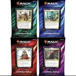 2019 MTG Magic the Gathering Commander Deck SET of 4 Decks SEALED!! - Image 1