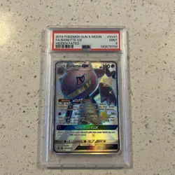 2019 Pokemon Sun & Moon Hidden Fates Banette GX Full Art #SV61 PSA 9 - Image 1