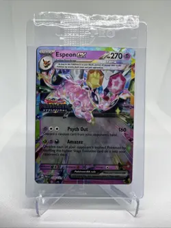 Pokemon Sealed Espeon EX 34 Prismatic Evolutions Stamped Promo Rare New Holo - Image 1