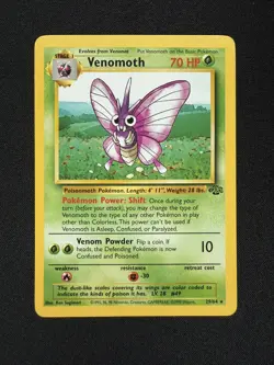 Pokemon TCG Venomoth (29) 29/64 Jungle Unlimited Non Holo LP - Image 1