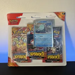 Pokemon TCG Scarlet & Violet Surging Sparks 3-Pack Blister Quagsire NEW SEALED - Image 1
