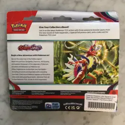 Pokemon TCG: Scarlet and Violet Base Set 3 Pack Triple Blister Arcanine Sealed - Image 2