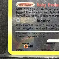 2008 Pokemon Diamond & Pearl Great Encounters Igglybuff Reverse Holo #70/106 MP - Image 5