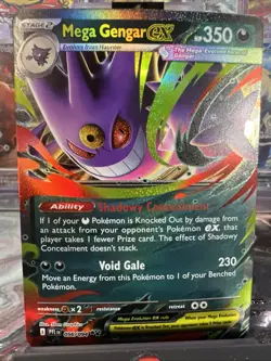 Mega Gengar Ex 056/094 Phantasmal Flames Double Rare Pokemon TCG Pack Fresh NM🔥 - Image 1