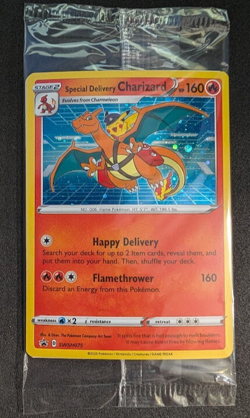 Special Delivery Charizard Holo SWSH075 Pokemon Center Sealed Promo Pokemon - Image 1
