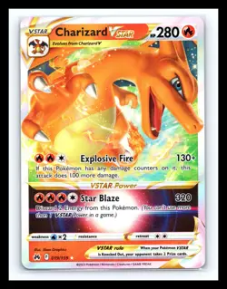 💥 Pokemon TCG Charizard VSTAR Ultra Rare Holo Full Art #019/159 Crown Zenith - Image 1