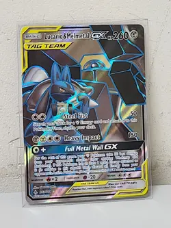 Lucario & Melmetal GX (Full Art) 203/214 Sm-Unbroken Bonds Holo POKEMON TCG - Image 1