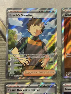 Pokemon Trainer Lot x9 Petrel Giovanni Brock Eri Fennel Full Art Ultra Rare - NM - Image 2