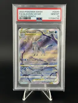 Pokemon TCG Glaceon VSTAR GG40/GG70 Crown Zenith PSA 10 English Full Art - Image 1