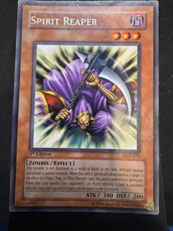 YUGIOH TCG SPIRIT REAPER PGD-076 RARE 1ST EDITION MP/HP - Image 1