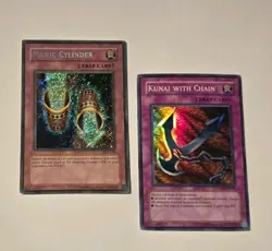 Yugioh Magic Cylinder LON-104 Labyrinth of Nightmare Secret Rare Faded LP - Image 2